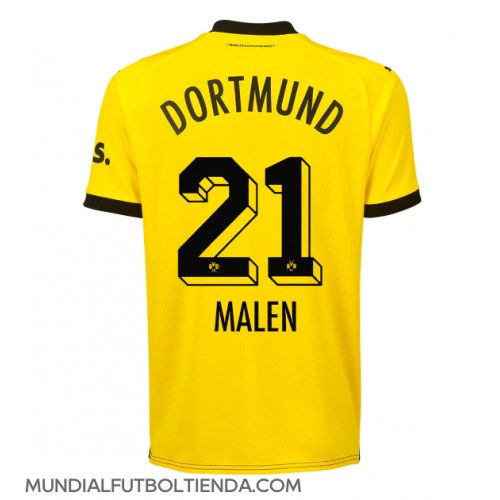 Camiseta Borussia Dortmund Donyell Malen #21 Primera Equipación Replica 2023-24 mangas cortas
